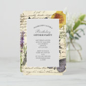 vintage rustieke Franse Eiffeltoren Parijs Feest Kaart (Staand voorkant)