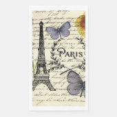 vintage rustieke Franse Eiffeltoren Parijs Feest Servet (Voorkant)