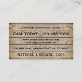 Vintage Rustisch Boerderij retro-bruin Visitekaartje (Achterkant)