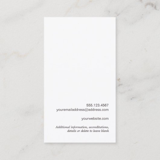 Vintage Rustisch Wood Visitekaartje (Achterkant)