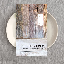 Vintage Rustisch Wood Visitekaartje