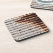 Vintage Rusty Metal Bier Onderzetter (Linkerzijde)