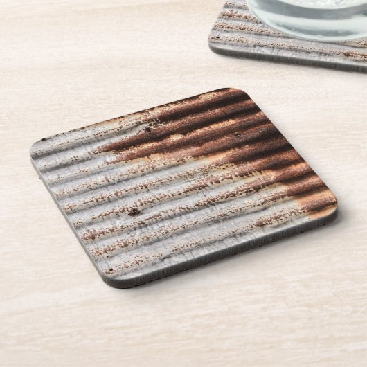 Vintage Rusty Metal Bier Onderzetter (Linkerzijde)