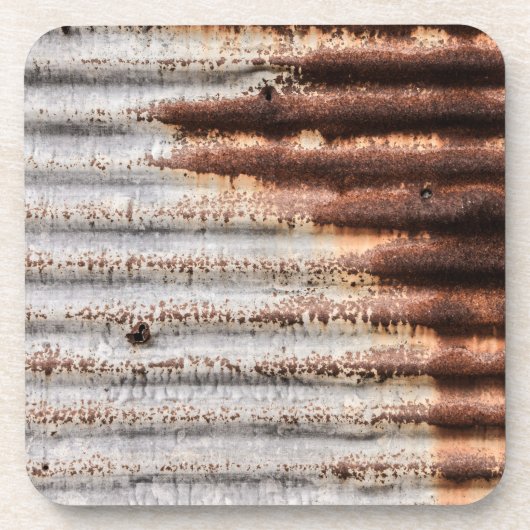 Vintage Rusty Metal Bier Onderzetter (Voorkant)