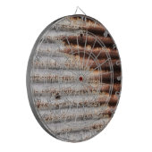 Vintage Rusty Metal Dartbord (Voorkant Links)