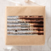 Vintage Rusty Metal Etiket (Insitu)