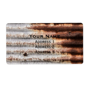 Vintage Rusty Metal Etiket