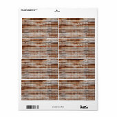 Vintage Rusty Metal Etiket (Full Sheet)