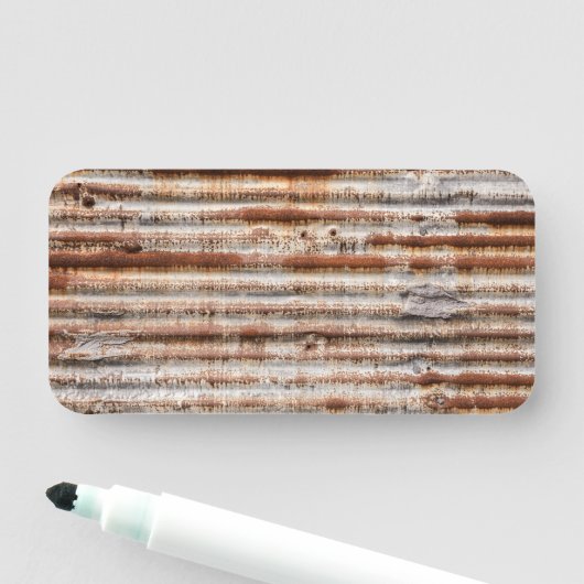 Vintage Rusty Metal Naamplaatje (In situ)