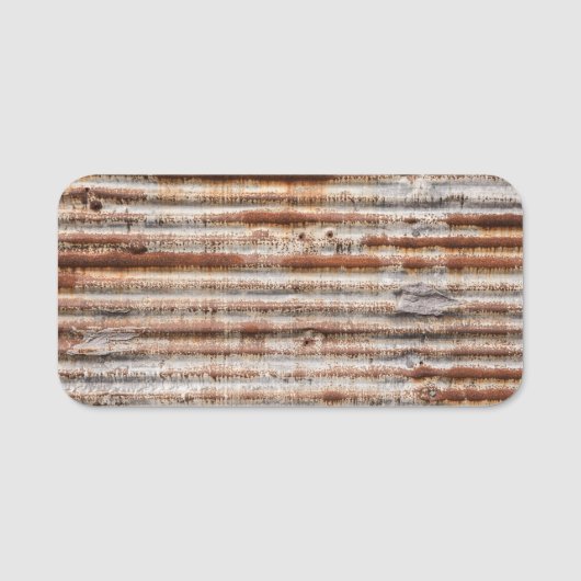 Vintage Rusty Metal Naamplaatje (Voorkant)