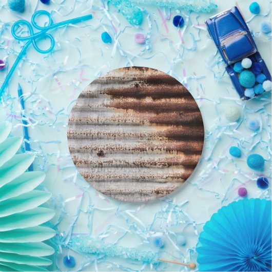 Vintage Rusty Metal Papieren Bordje (Feest)