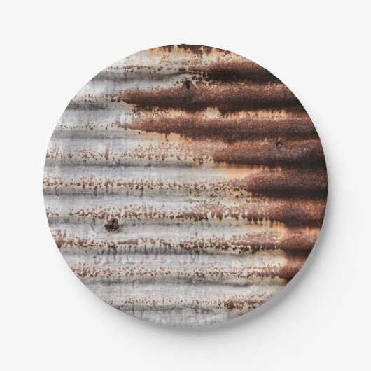 Vintage Rusty Metal Papieren Bordje (Voorkant)