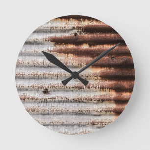 Vintage Rusty Metal Ronde Klok