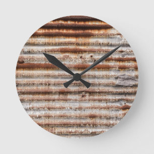 Vintage Rusty Metal Ronde Klok