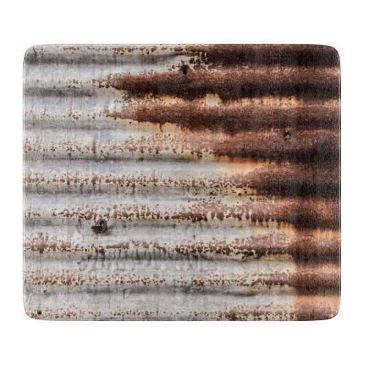 Vintage Rusty Metal Snijplank (Voorkant)