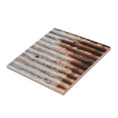 Vintage Rusty Metal Tegeltje (Zijkant)
