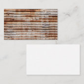 Vintage Rusty Metal Visitekaartje (Voorkant / Achterkant)