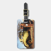 Vintage Rusty Yellow Coupe Custom Name Bag Bagagelabel (Voorkant verticaal)