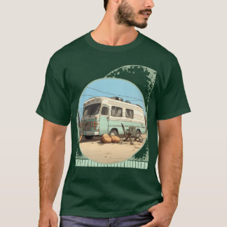 Vintage RV Camping And Pickleball Lifestyle vintag T-shirt