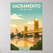 Vintage Sacramento Poster (Voorkant)