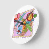 Vintage Safari Animals Wall Clock Ronde Klok (Hoek)