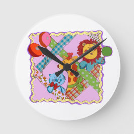 Vintage Safari Animals Wall Clock Ronde Klok