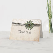 Vintage Sage Daisy Dank je Bedankkaart (Voorkant)