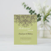 Vintage Sage Green Rehearsal Dinner Kaart (Staand voorkant)