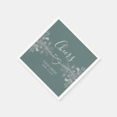 Vintage Sage Green Wedding Servet (Hoek)