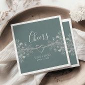 Vintage Sage Green Wedding Servet