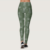 Vintage Sage Green Winter Toile Christmas (4) Leggings (Achterkant)