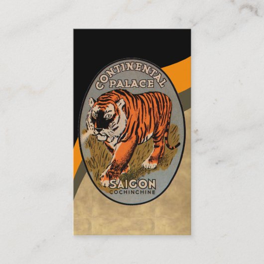 Vintage Saigon Hotel Poster Visitekaartje (Voorkant)