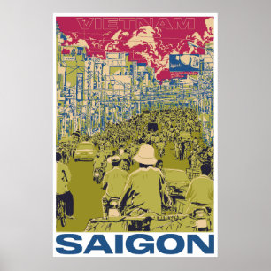 Vintage SaiGon Vietnam Poster