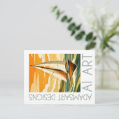 Vintage Sailboat Adventure Retro Nautical  Briefkaart (Staand voorkant)