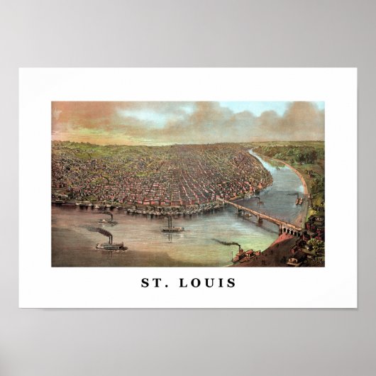 Vintage Saint Louis Missouri Poster (Voorkant)