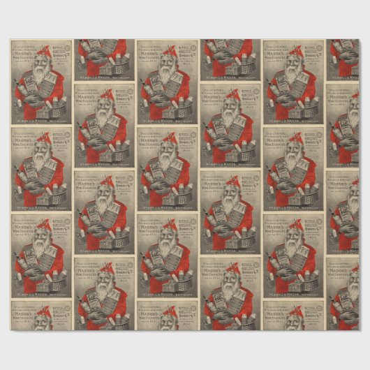 Vintage Saint Nick Ad Cadeaupapier (Vlak)