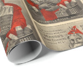 Vintage Saint Nick Ad Cadeaupapier (Rol Hoek)