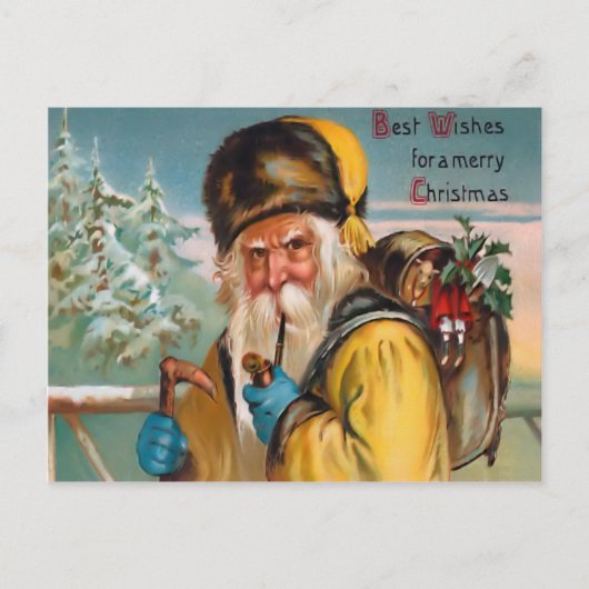 Vintage Saint Nick Briefkaart (Voorkant)