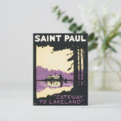 Vintage Saint Paul Lakeland MN Briefkaart (Staand voorkant)