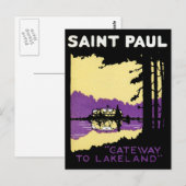 Vintage Saint Paul, Minnesota Briefkaart (Voorkant / Achterkant)
