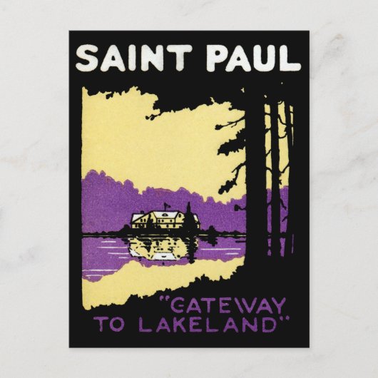 Vintage Saint Paul, Minnesota Briefkaart (Voorkant)