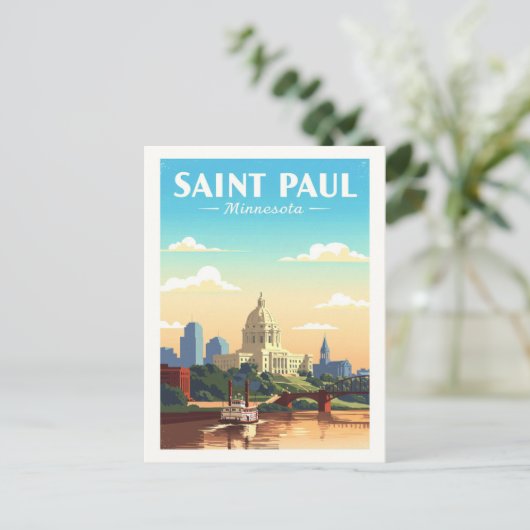 Vintage Saint Paul Minnesota Briefkaart (Staand voorkant)