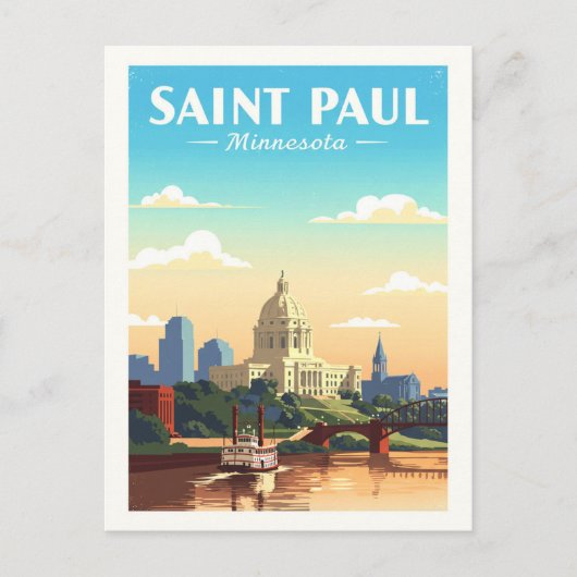 Vintage Saint Paul Minnesota Briefkaart (Voorkant)