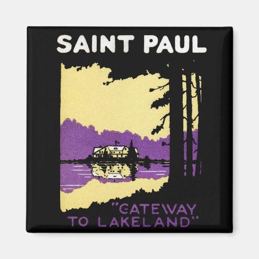 Vintage Saint Paul, Minnesota Magneet (Voorkant)