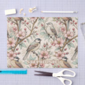 Vintage Sakura Kersenbloesem & Vogel Esthetisch 2 Tissuepapier (Craft)
