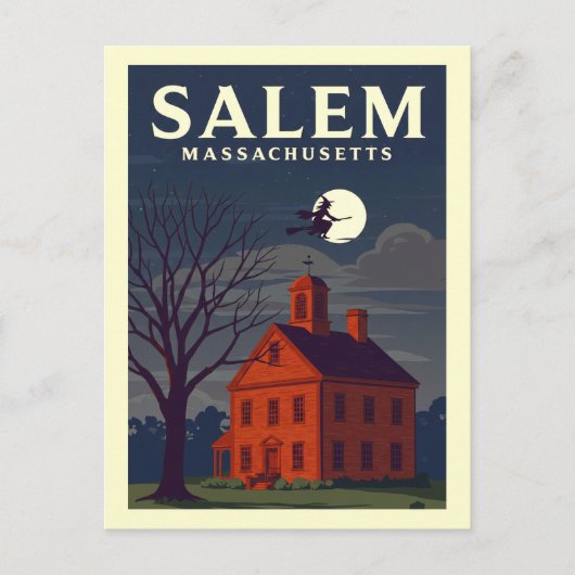 Vintage Salem Massachusetts Briefkaart (Voorkant)