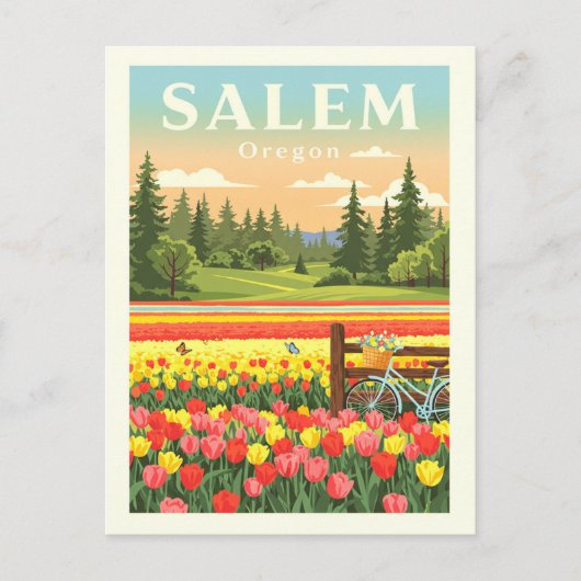 Vintage Salem Oregon Briefkaart (Voorkant)