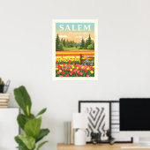 Vintage Salem Oregon Poster (Thuiskantoor)