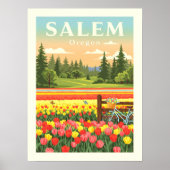 Vintage Salem Oregon Poster (Voorkant)