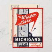 Vintage Sales, Michigans, Bovenste schiereiland Briefkaart (Voorkant / Achterkant)